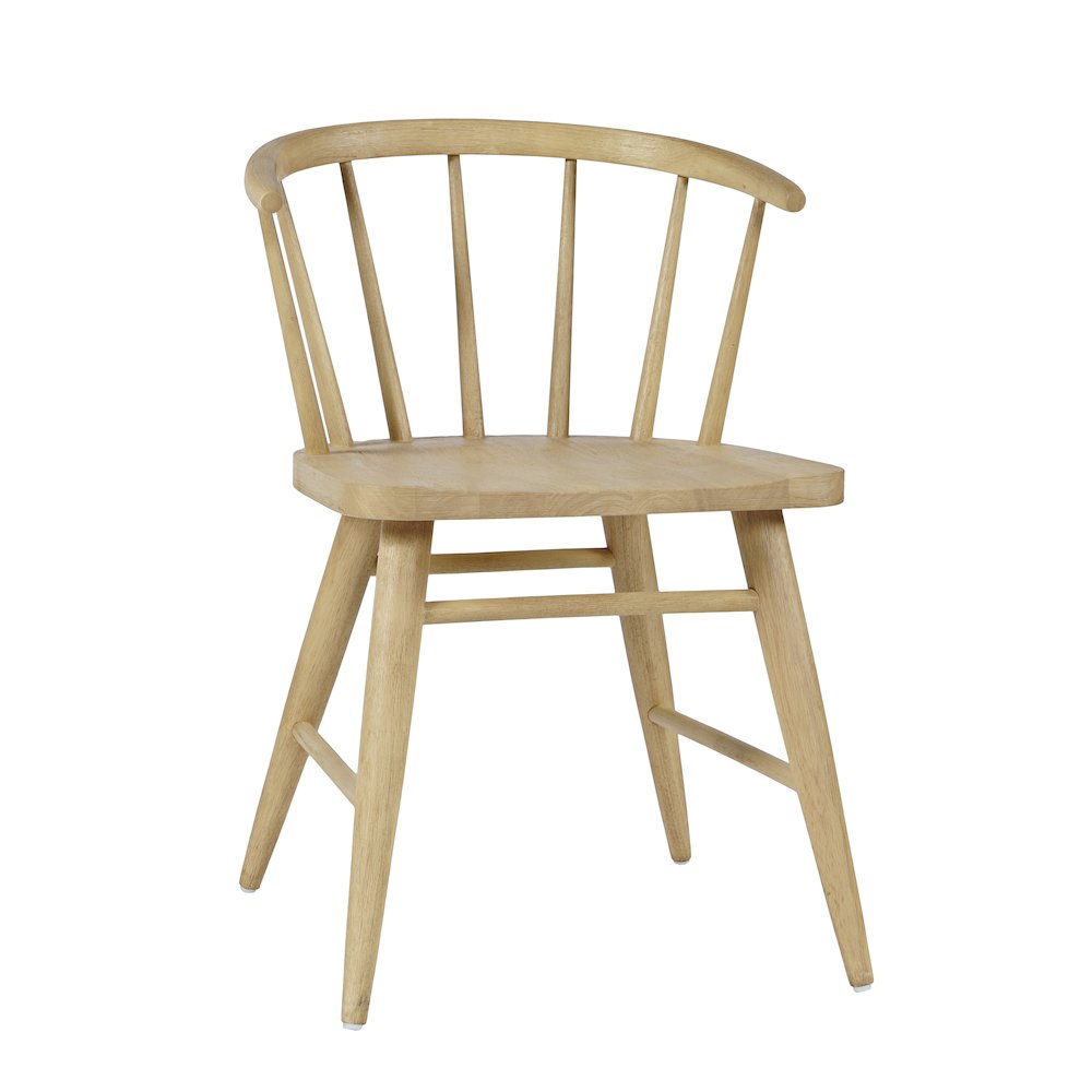 Fitz Traditional Solid Wood Curved Back Spindle Dining Chair (Set of 2)