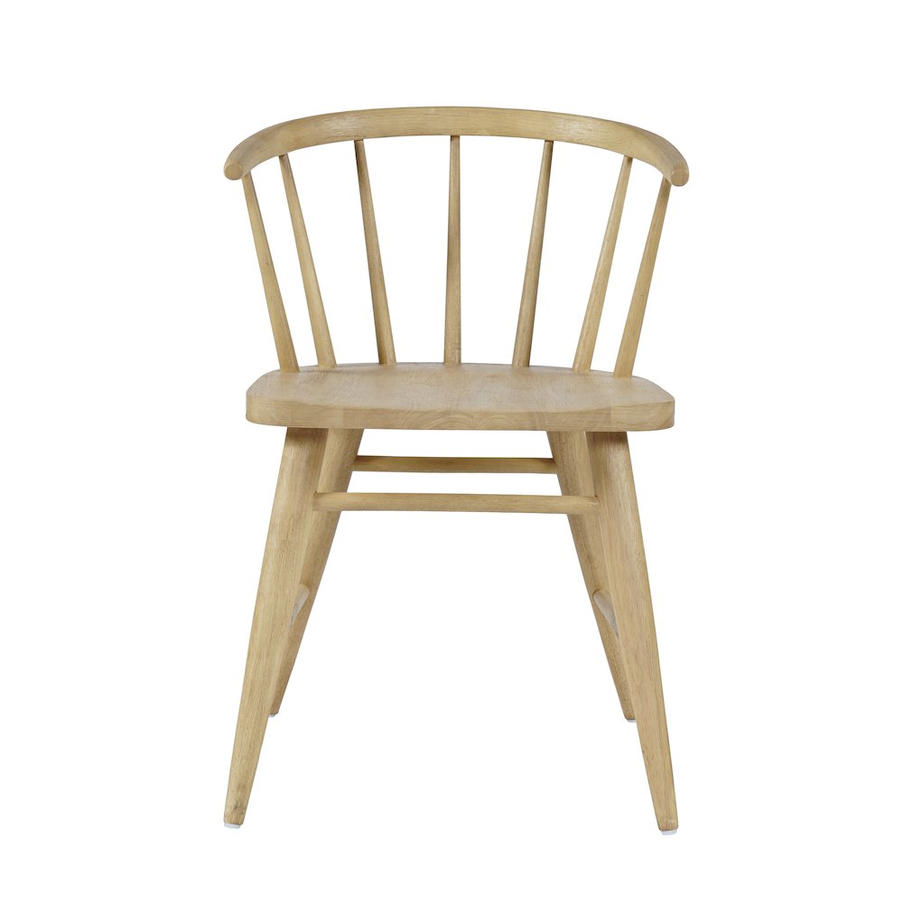 Fitz Traditional Solid Wood Curved Back Spindle Dining Chair (Set of 2)