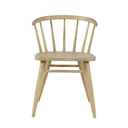 Fitz Traditional Solid Wood Curved Back Spindle Dining Chair (Set of 2)