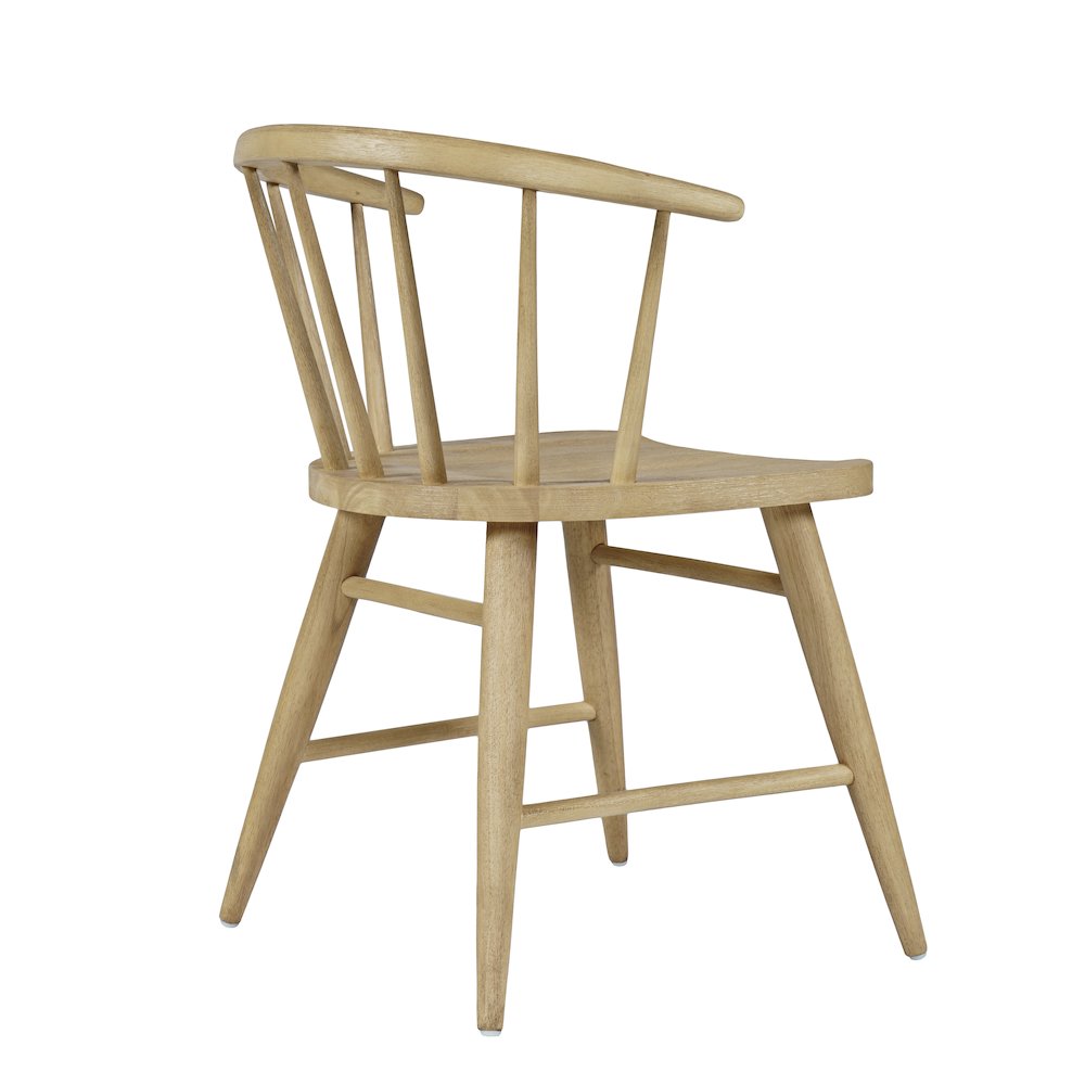 Fitz Traditional Solid Wood Curved Back Spindle Dining Chair (Set of 2)