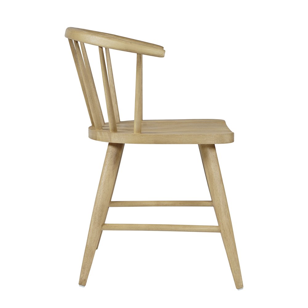 Fitz Traditional Solid Wood Curved Back Spindle Dining Chair (Set of 2)