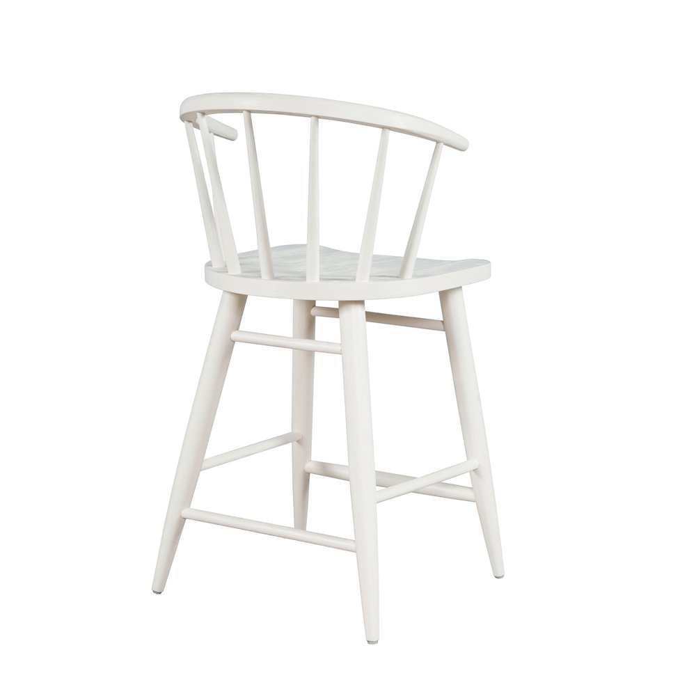 Fitz Traditional Solid Wood Curved Back Spindle Counter Stool
