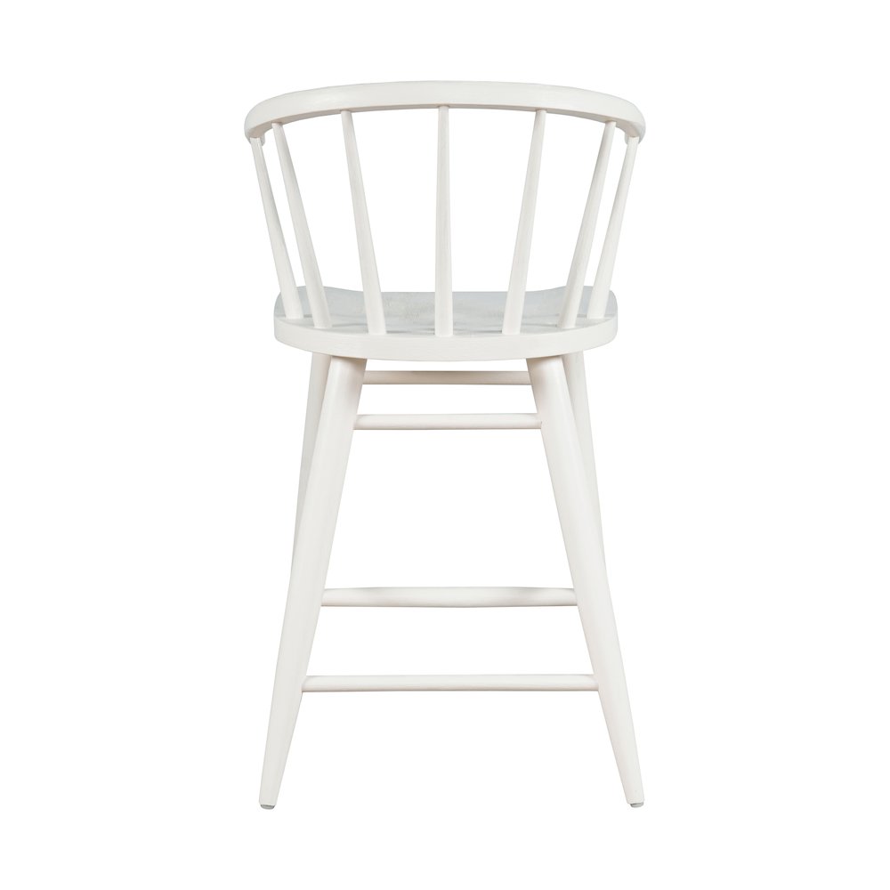 Fitz Traditional Solid Wood Curved Back Spindle Counter Stool