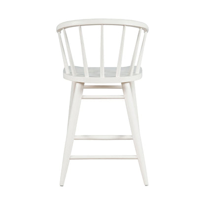 Fitz Traditional Solid Wood Curved Back Spindle Counter Stool