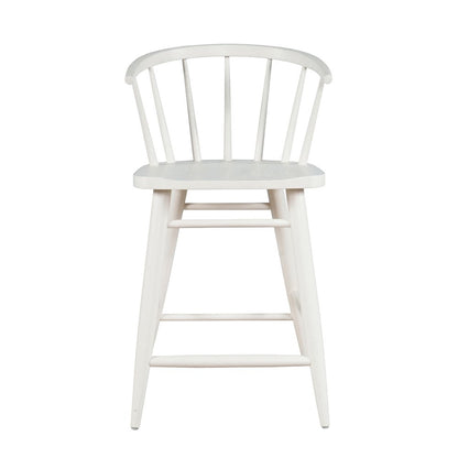 Fitz Traditional Solid Wood Curved Back Spindle Counter Stool