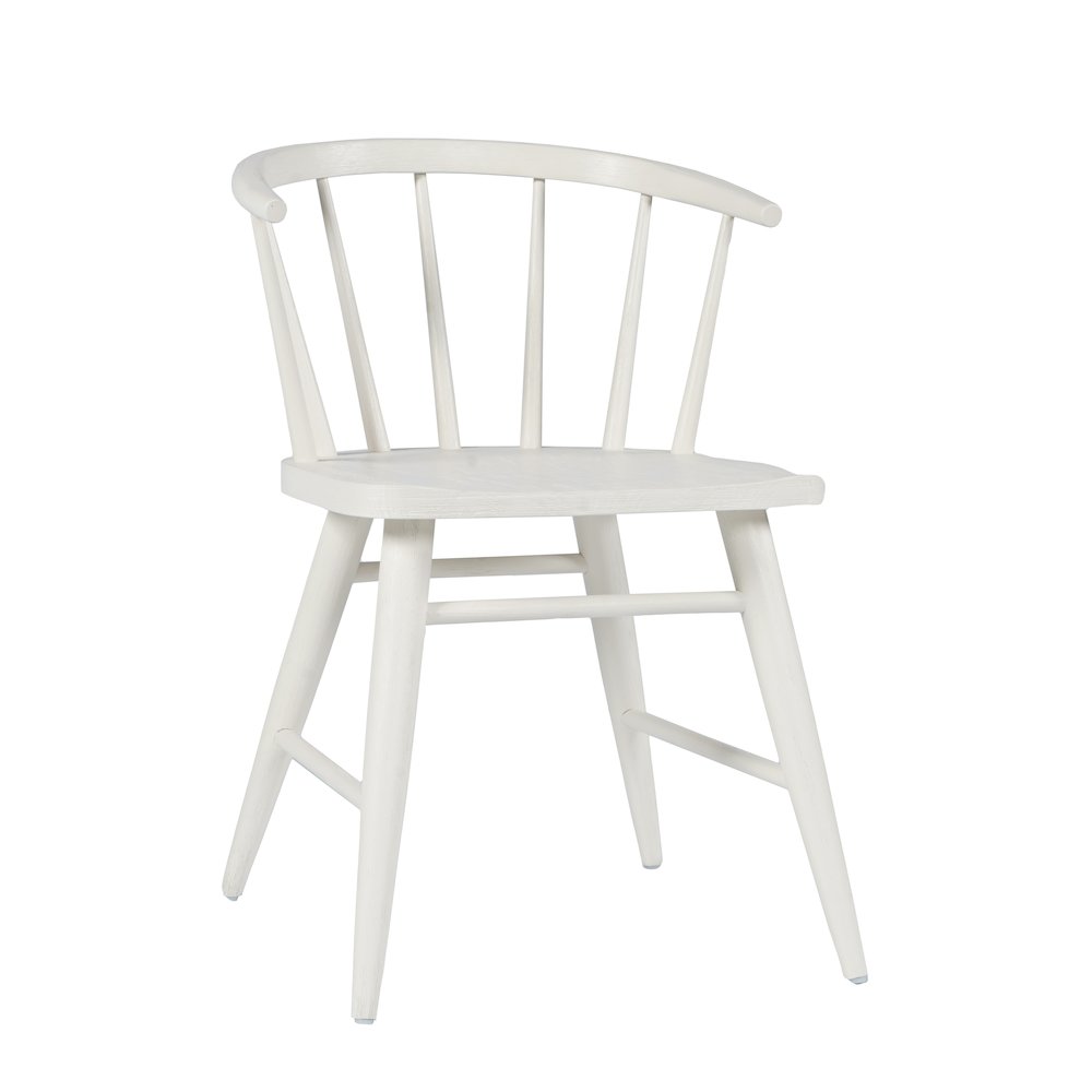 Fitz Traditional Solid Wood Curved Back Spindle Dining Chair (Set of 2)