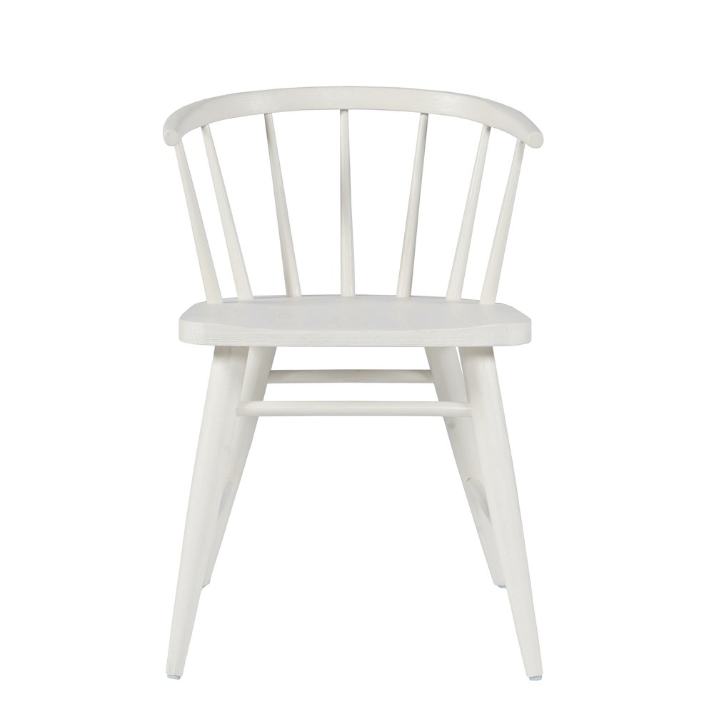 Fitz Traditional Solid Wood Curved Back Spindle Dining Chair (Set of 2)