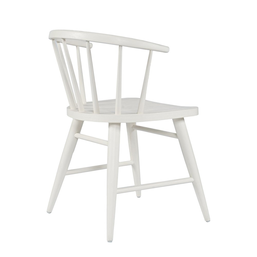 Fitz Traditional Solid Wood Curved Back Spindle Dining Chair (Set of 2)