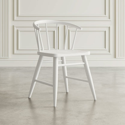 Fitz Traditional Solid Wood Curved Back Spindle Dining Chair (Set of 2)