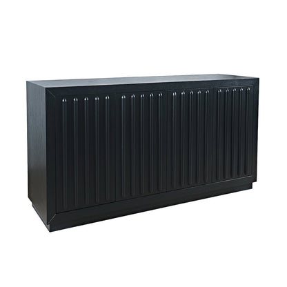 Maven 60" Mid-Century Modern Fluted Four Door Sideboard Storage Cabinet