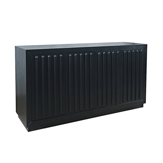 Maven 60" Mid-Century Modern Fluted Four Door Sideboard Storage Cabinet