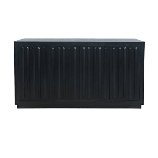 Maven 60" Mid-Century Modern Fluted Four Door Sideboard Storage Cabinet