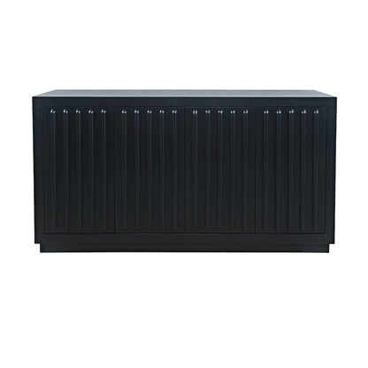 Maven 60" Mid-Century Modern Fluted Four Door Sideboard Storage Cabinet