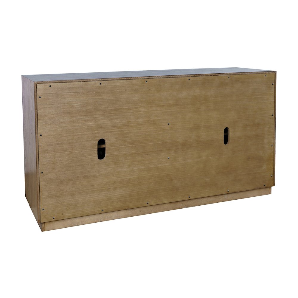 Maven 60" Mid-Century Modern Fluted Four Door Sideboard Storage Cabinet