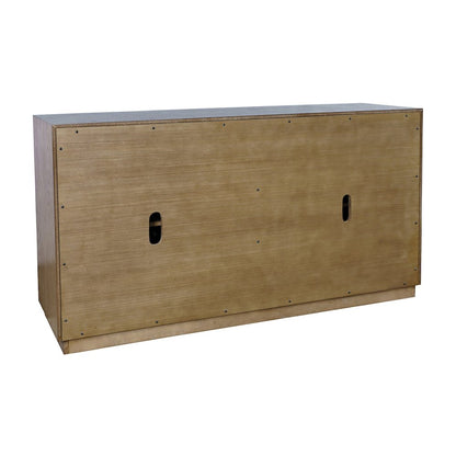 Maven 60" Mid-Century Modern Fluted Four Door Sideboard Storage Cabinet