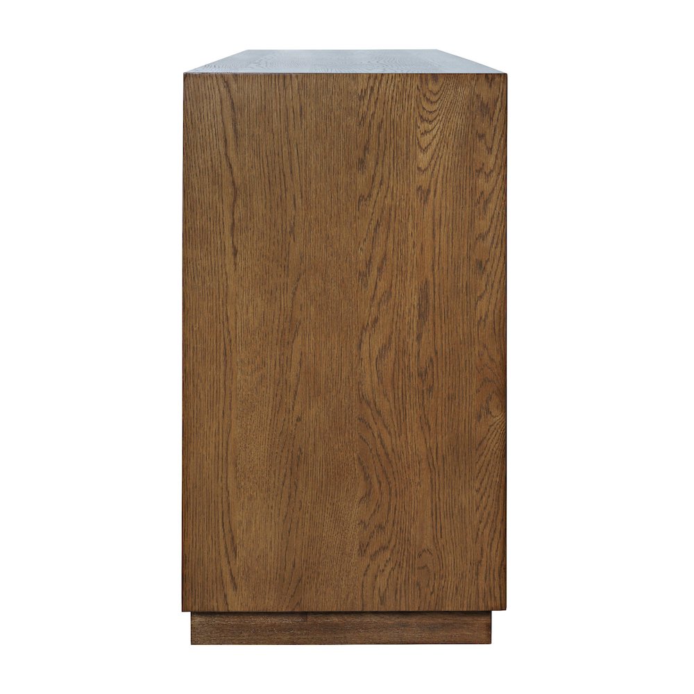 Maven 60" Mid-Century Modern Fluted Four Door Sideboard Storage Cabinet