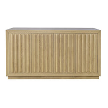 Maven 60" Mid-Century Modern Fluted Four Door Sideboard Storage Cabinet