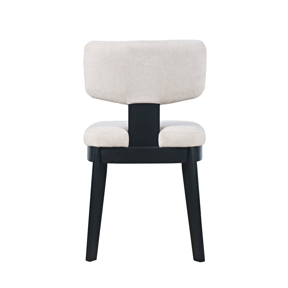 Tate Mid-Century Modern Split Back Upholstered Dining Chair (Set of 2)