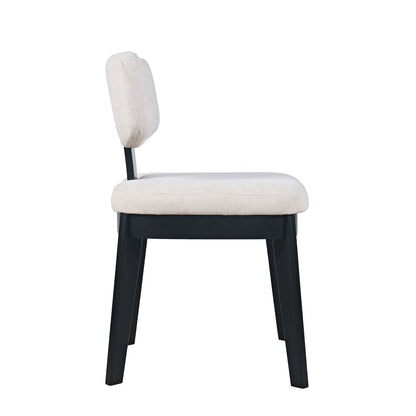 Tate Mid-Century Modern Split Back Upholstered Dining Chair (Set of 2)