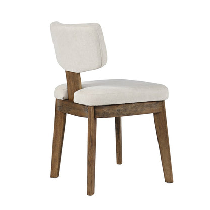 Tate Mid-Century Modern Split Back Upholstered Dining Chair (Set of 2)