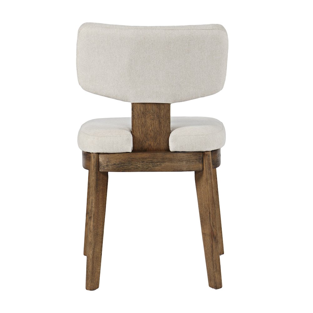 Tate Mid-Century Modern Split Back Upholstered Dining Chair (Set of 2)