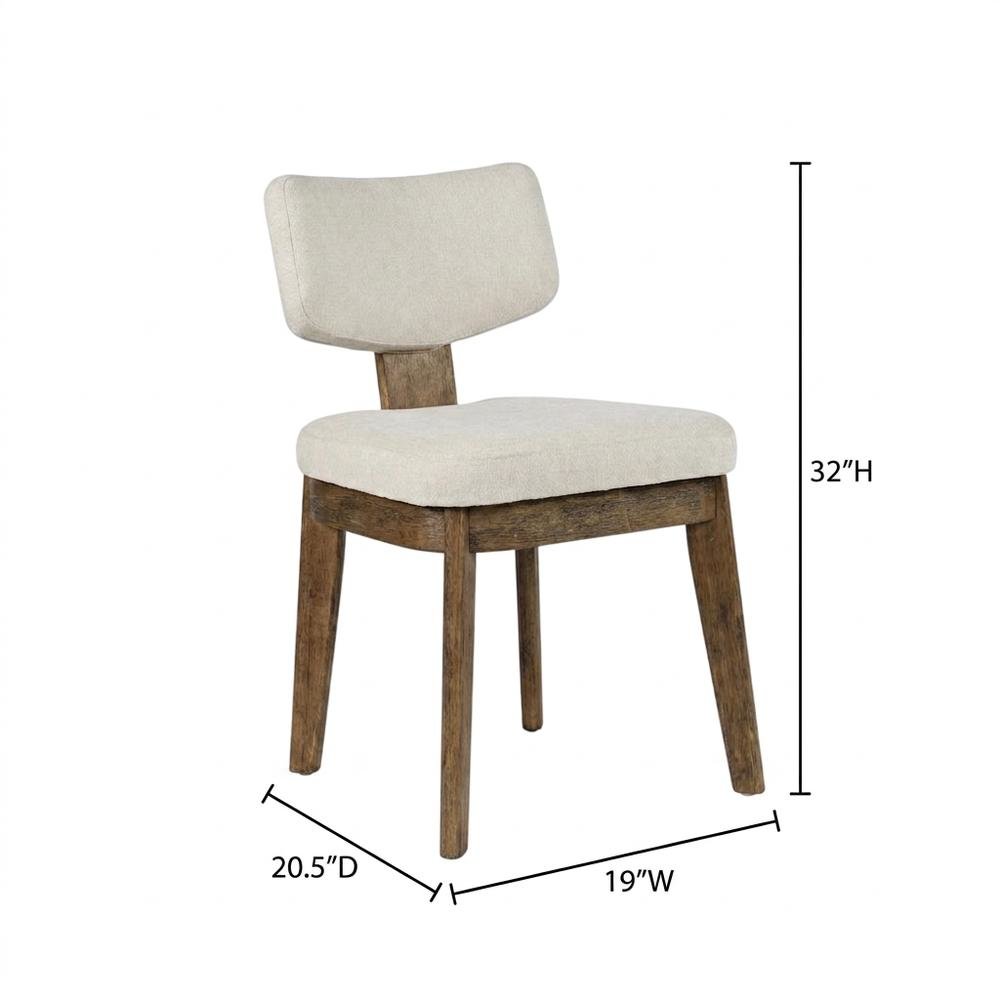 Polyester Mid-Century Modern Split-Back Dining Chairs, Chestnut, Set of 2