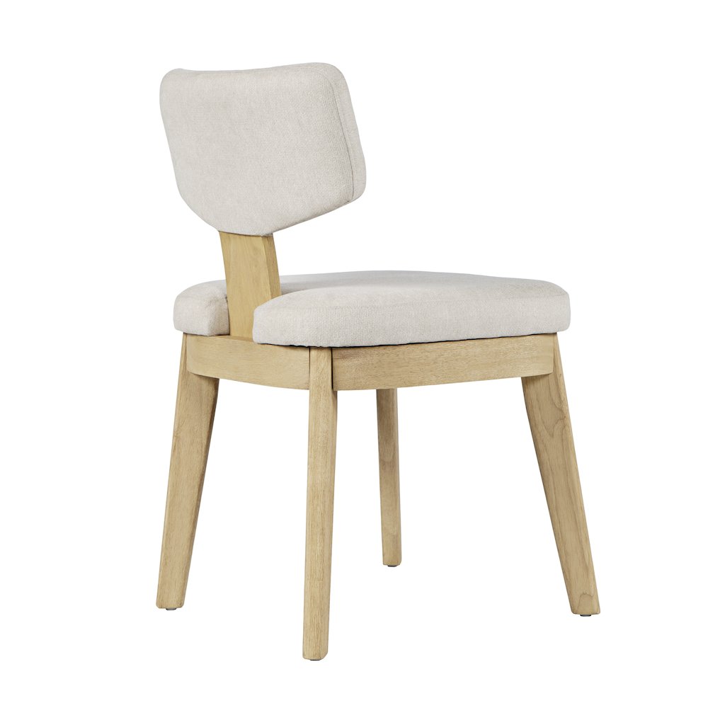 Tate Mid-Century Modern Split Back Upholstered Dining Chair (Set of 2)