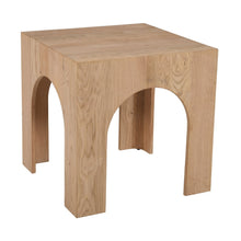 Archimedes 20" Arched Wood Square Modern Rustic End Table