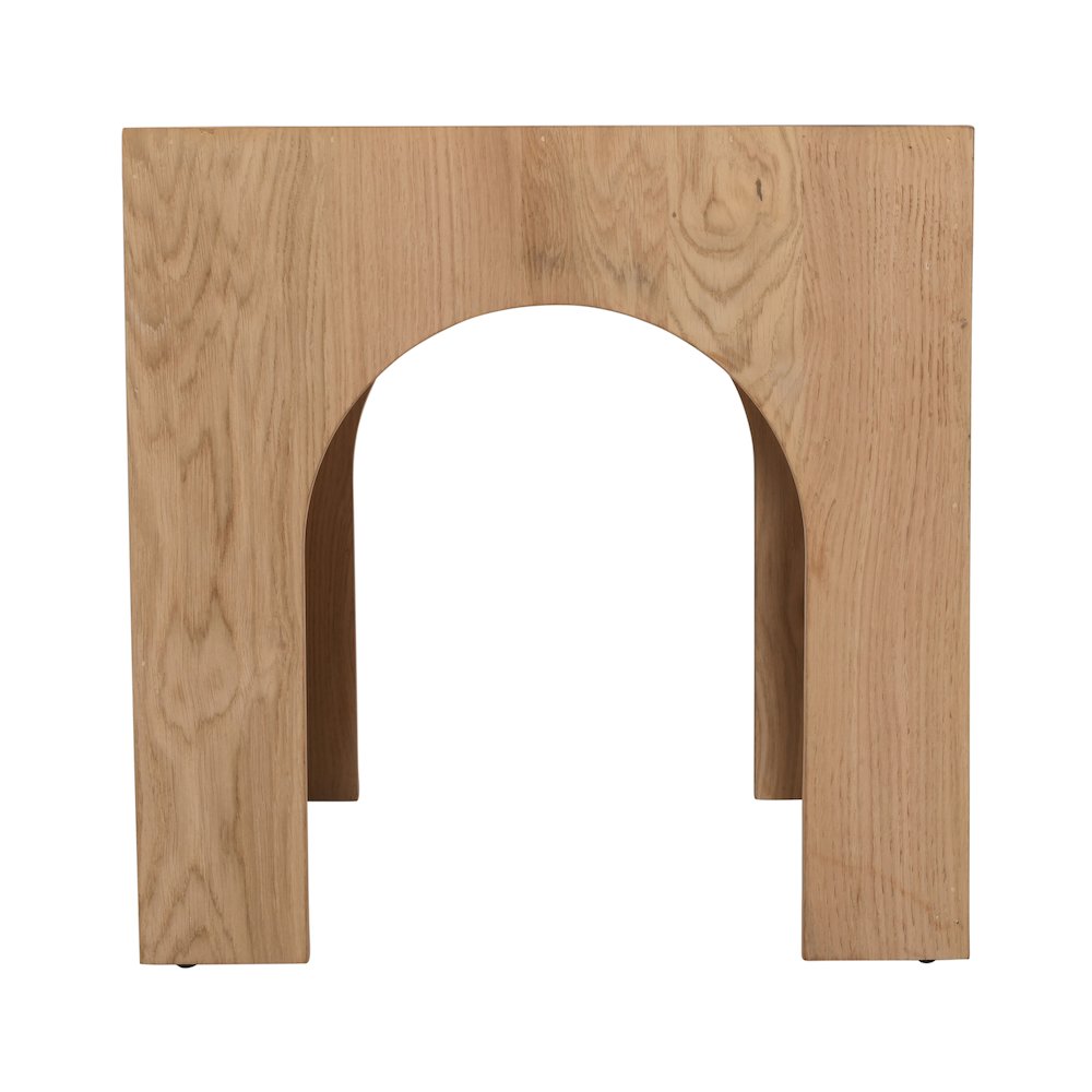 Archimedes 20" Arched Wood Square Modern Rustic End Table