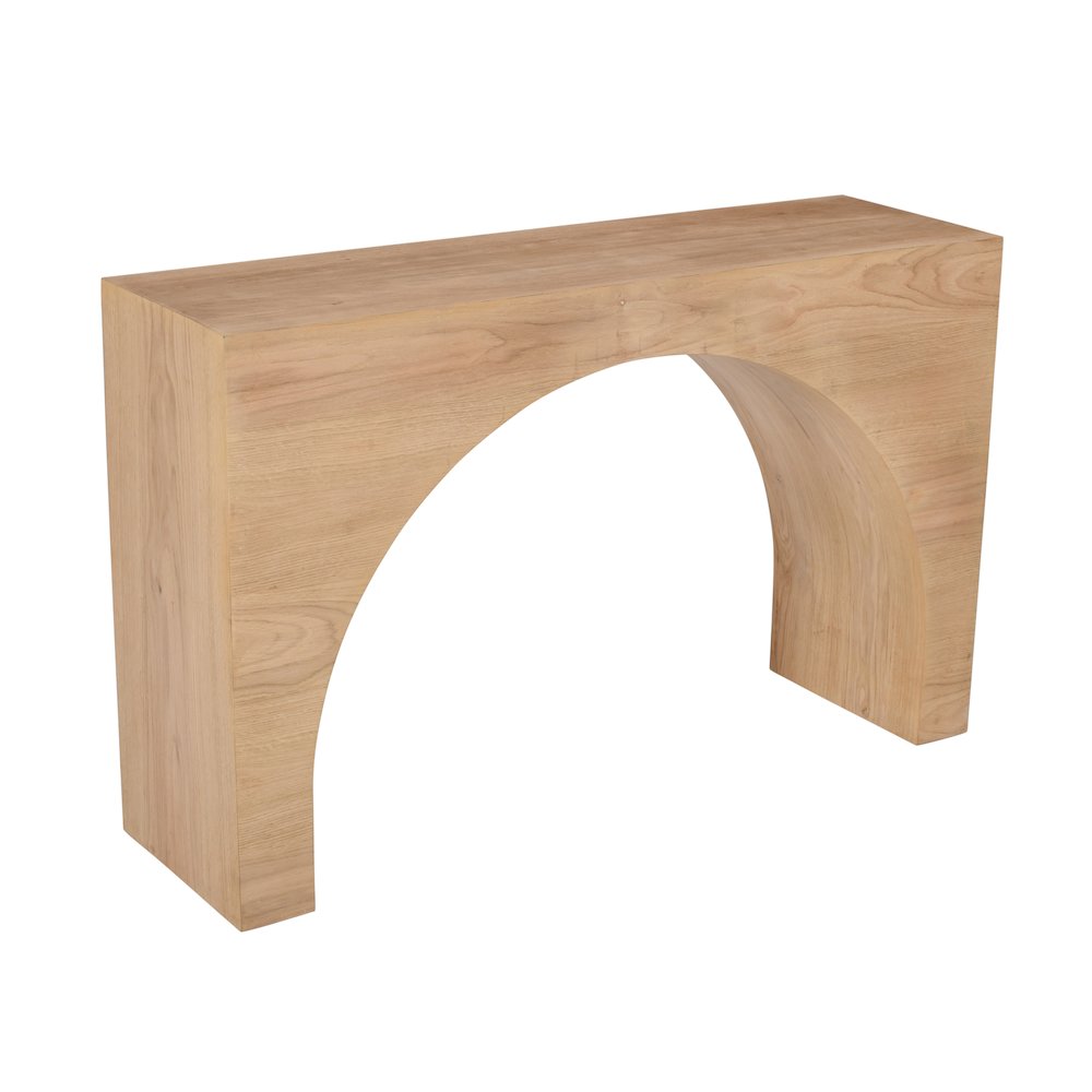 Archimedes 48" Arched Wood Modern Rustic Sofa Console Table