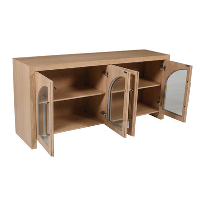 Archimedes 60" Curved Arch Four Door Sideboard Storage Cabinet