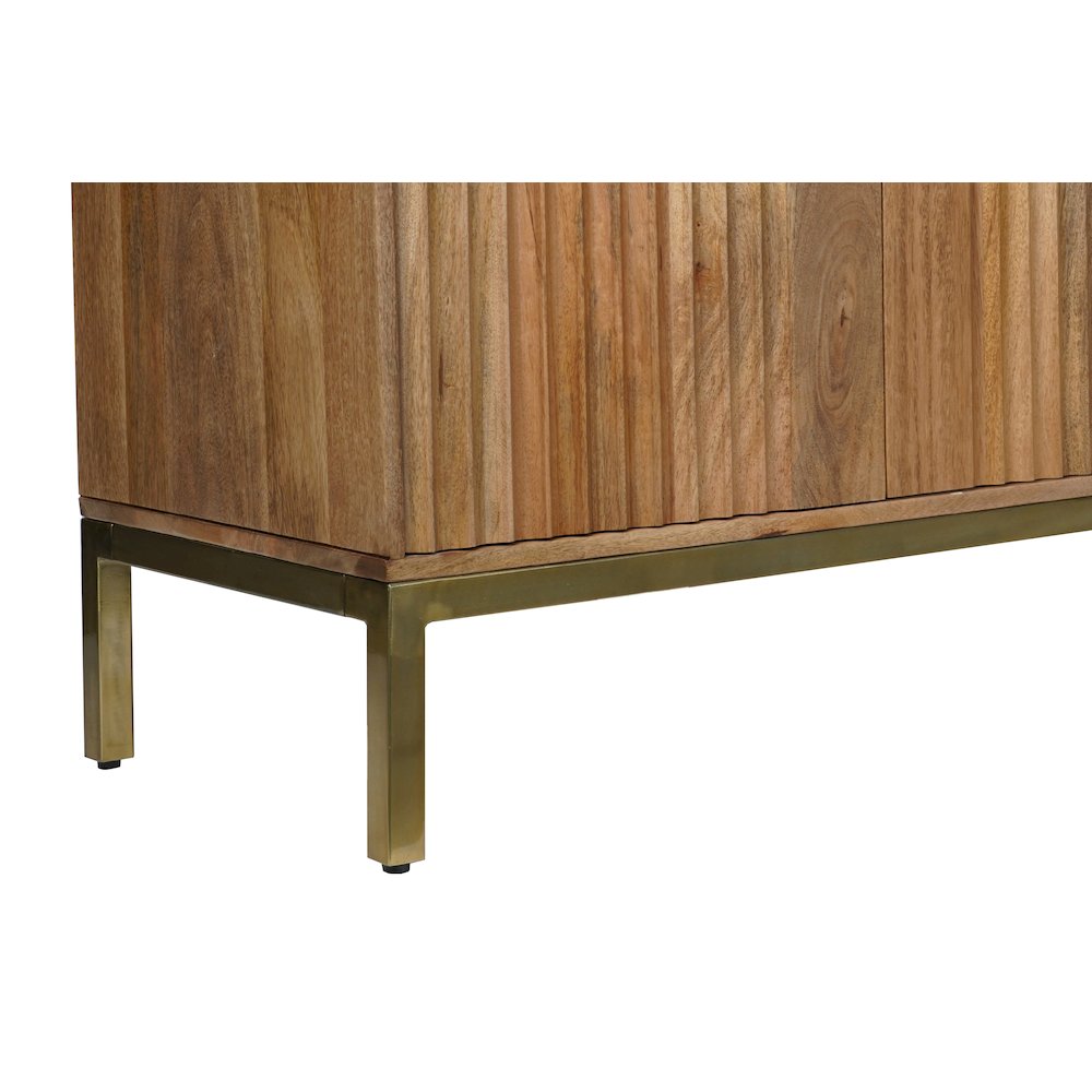 Asher 69" Solid Wood Mid-Century Modern Curved Arch Sideboard Cabinet