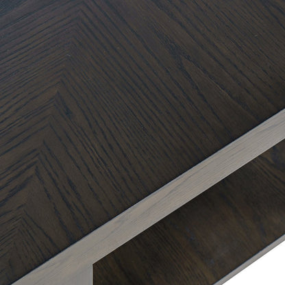 Laurel Creek Modern Contemporary 24" Square End Table with Open Shelf