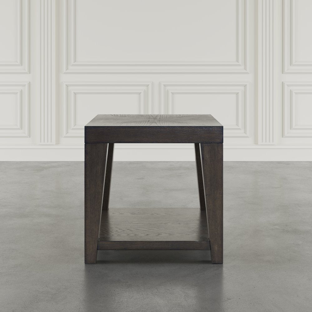 Laurel Creek Modern Contemporary 24" Square End Table with Open Shelf