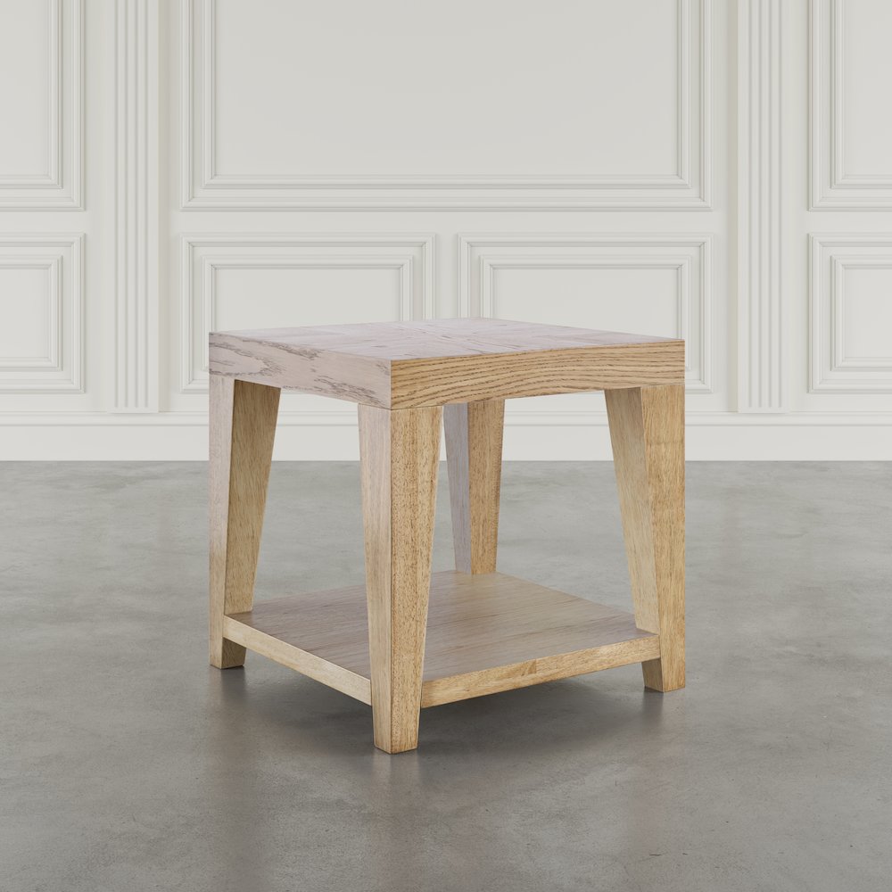 Laurel Creek Modern Contemporary 24" Square End Table with Open Shelf