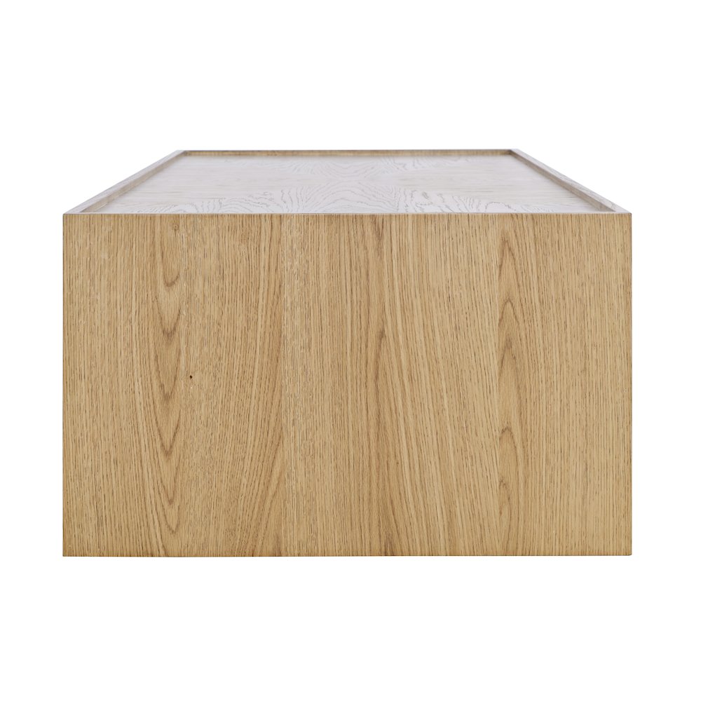 Laurel Creek Modern Contemporary 52" Block Coffee Table with Hidden Casters
