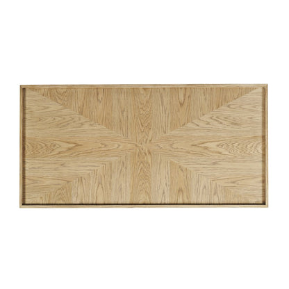 Laurel Creek Modern Contemporary 52" Block Coffee Table with Hidden Casters