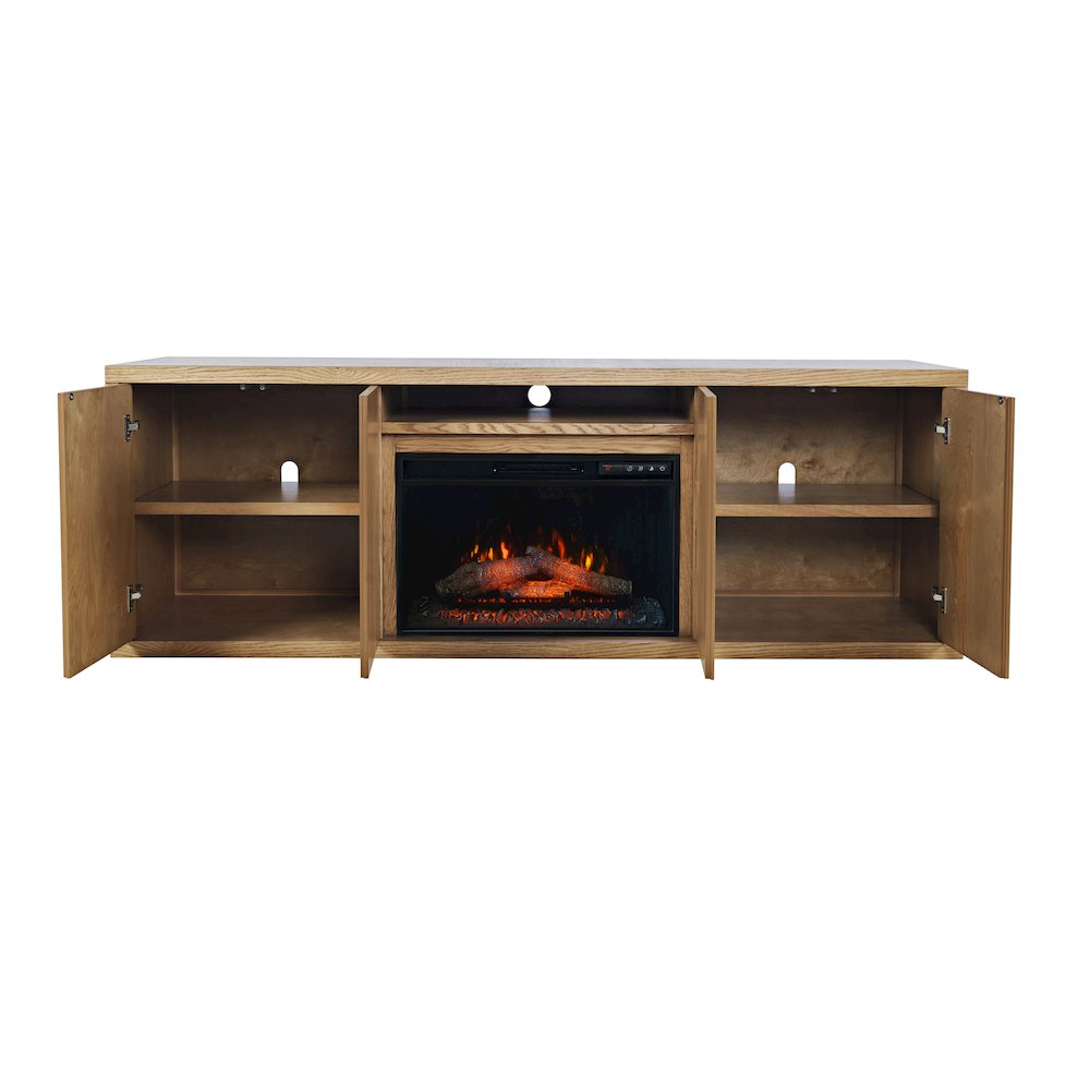 Laurel Creek Modern Contemporary 78" Electric LED Fireplace with Storage