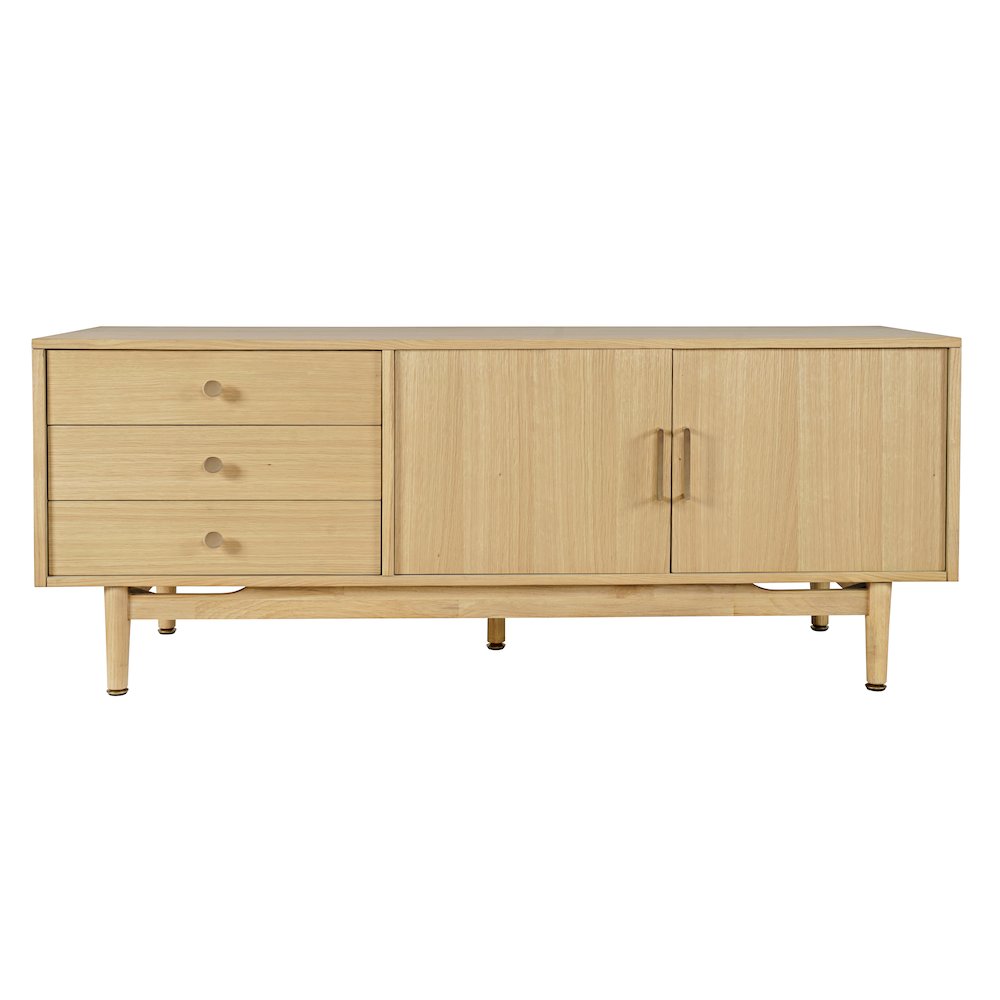 Olson 67" Mid-Century Modern Scandinavian Console TV Stand Storage Cabinet