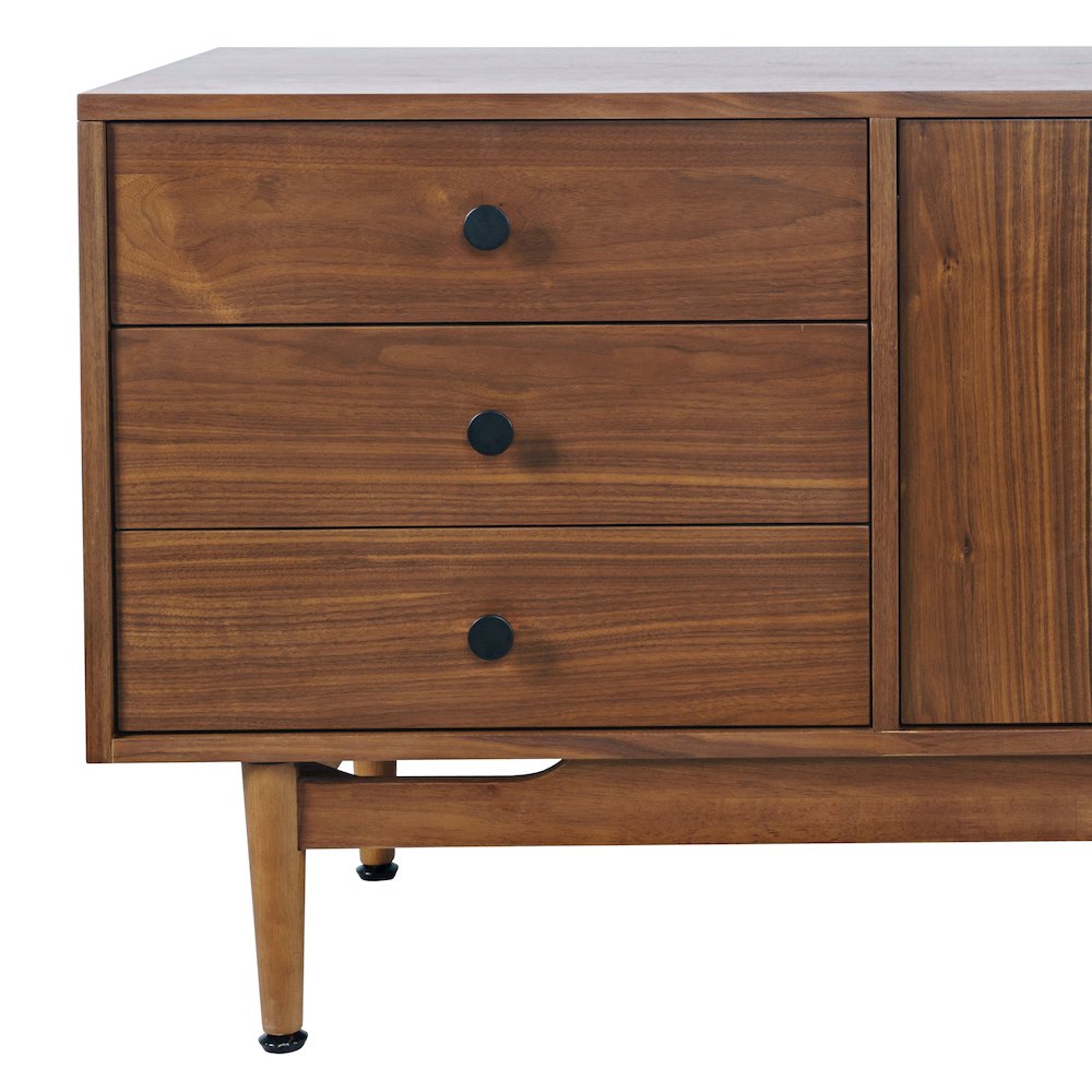 Olson 57" Mid-Century Modern Scandinavian Console TV Stand Storage Cabinet
