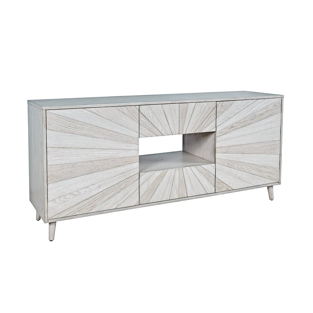 Reece 70" Mid-Century Modern Starburst TV Stand Console Storage Cabinet
