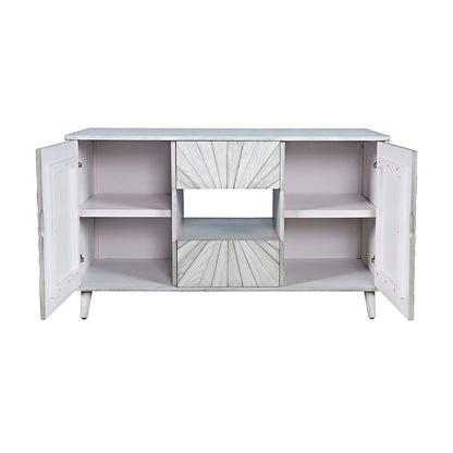 Reece 50" Mid-Century Modern Starburst TV Stand Console Storage Cabinet