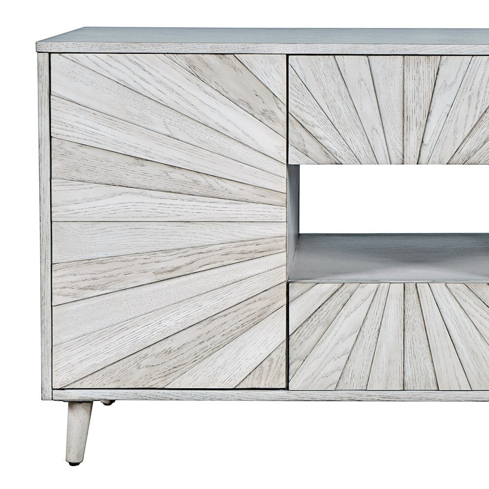 Reece 50" Mid-Century Modern Starburst TV Stand Console Storage Cabinet