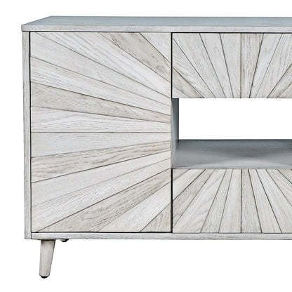Reece 50" Mid-Century Modern Starburst TV Stand Console Storage Cabinet