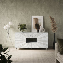 Reece 60" Mid-Century Modern Starburst TV Stand Console Storage Cabinet