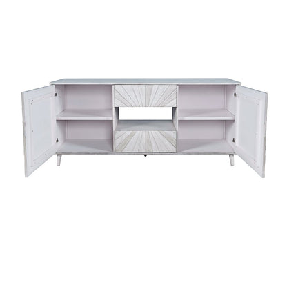 Reece 70" Mid-Century Modern Starburst TV Stand Console Storage Cabinet
