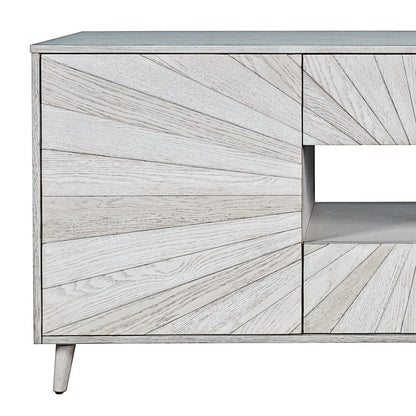 Reece 70" Mid-Century Modern Starburst TV Stand Console Storage Cabinet