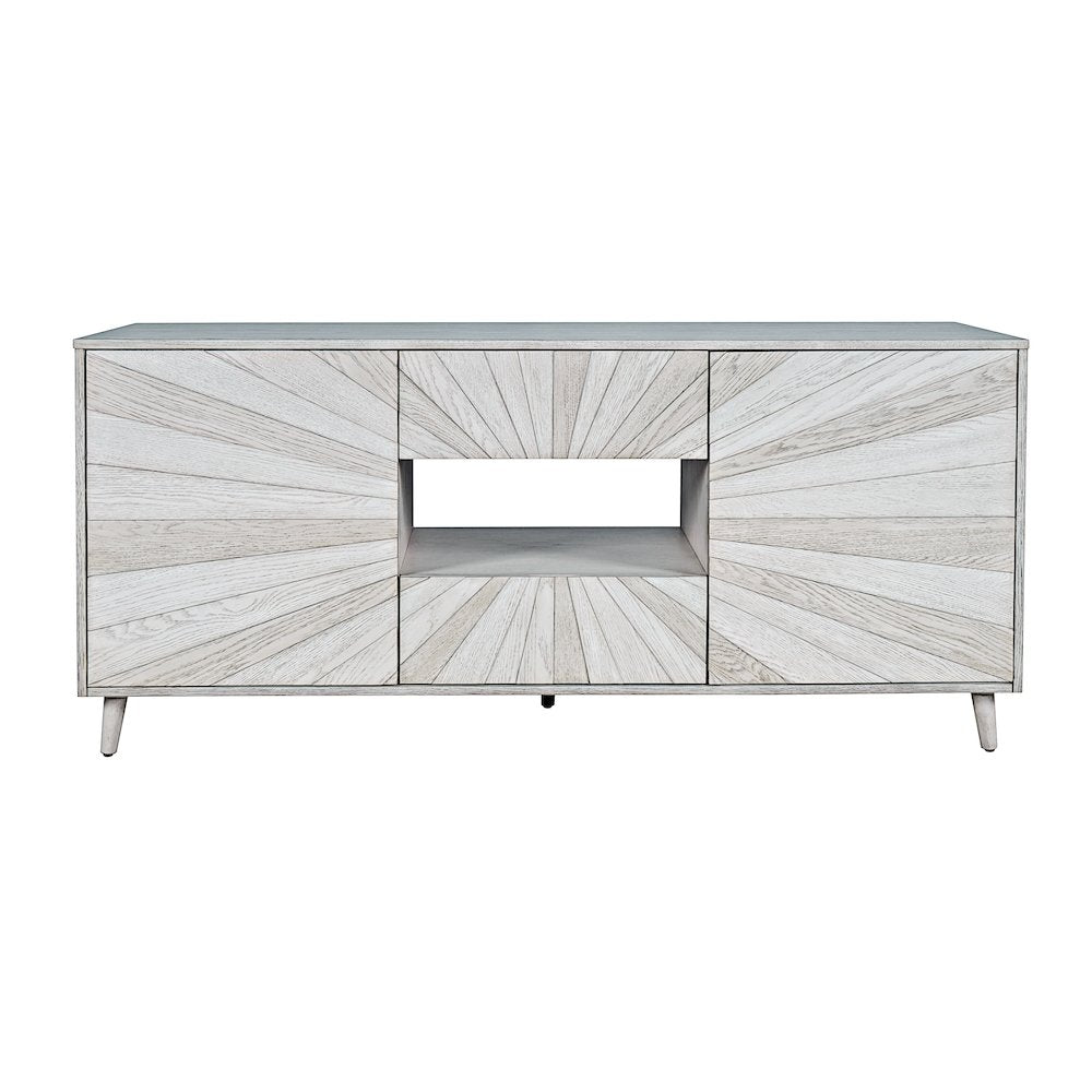 Reece 70" Mid-Century Modern Starburst TV Stand Console Storage Cabinet
