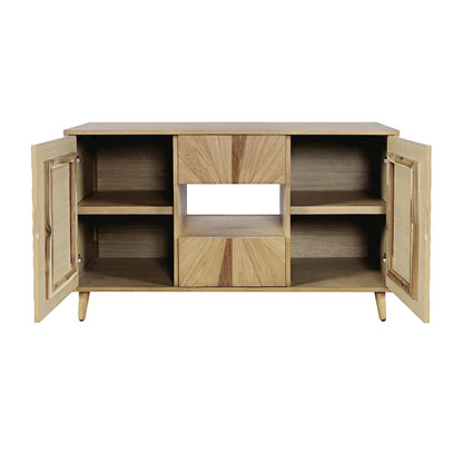 Reece 50" Mid-Century Modern Starburst TV Stand Console Storage Cabinet