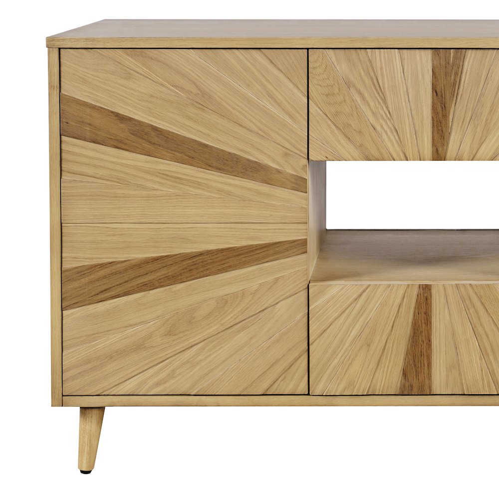 Reece 50" Mid-Century Modern Starburst TV Stand Console Storage Cabinet